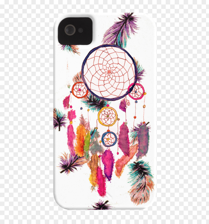 Dreamcatcher Watercolor Painting Feather Blanket PNG