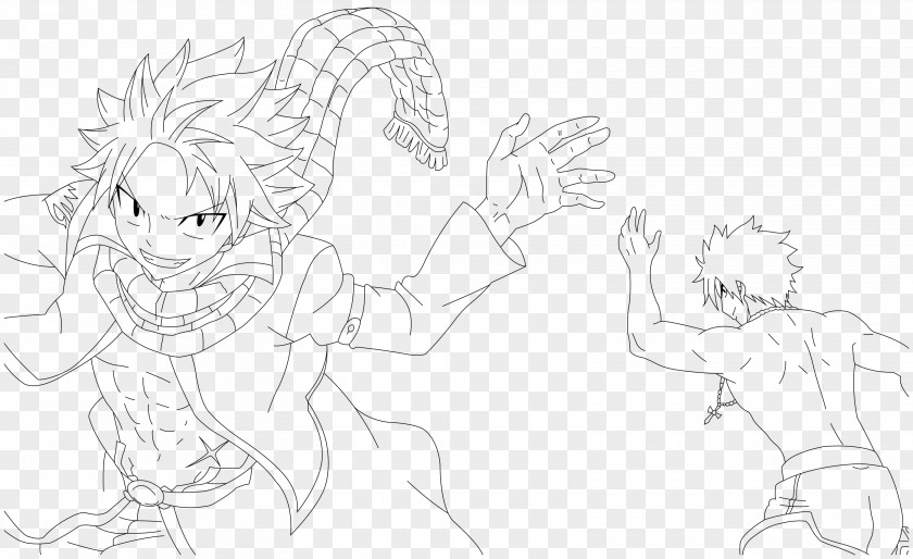 Fairy Tail Gray And Natsu Dragneel DeviantArt Drawing Sketch PNG