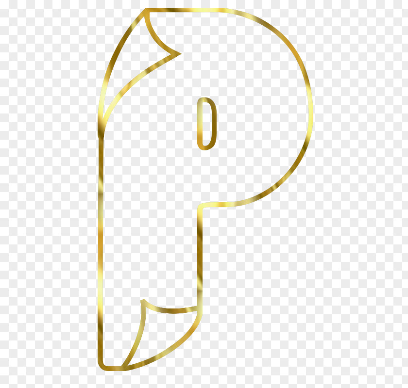 Golden Brain Alphabet Yellow Letter Gold Font PNG