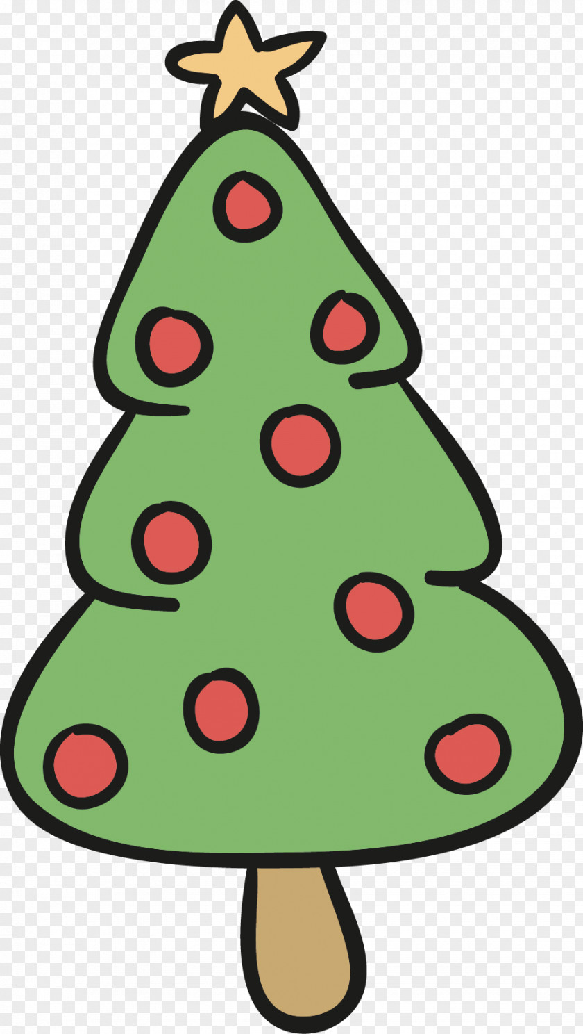 Hand-painted Christmas Tree Clip Art PNG