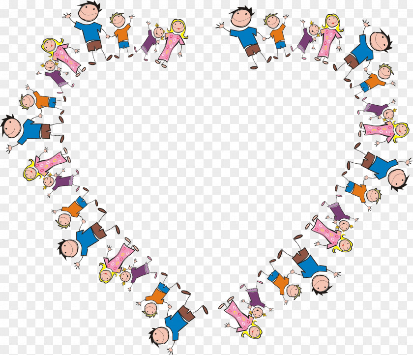 Heart-shaped Frame Family Stick Figure Child Clip Art PNG