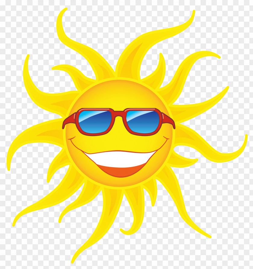 Sun With Red Sunglasses Transparent Picture Clip Art PNG