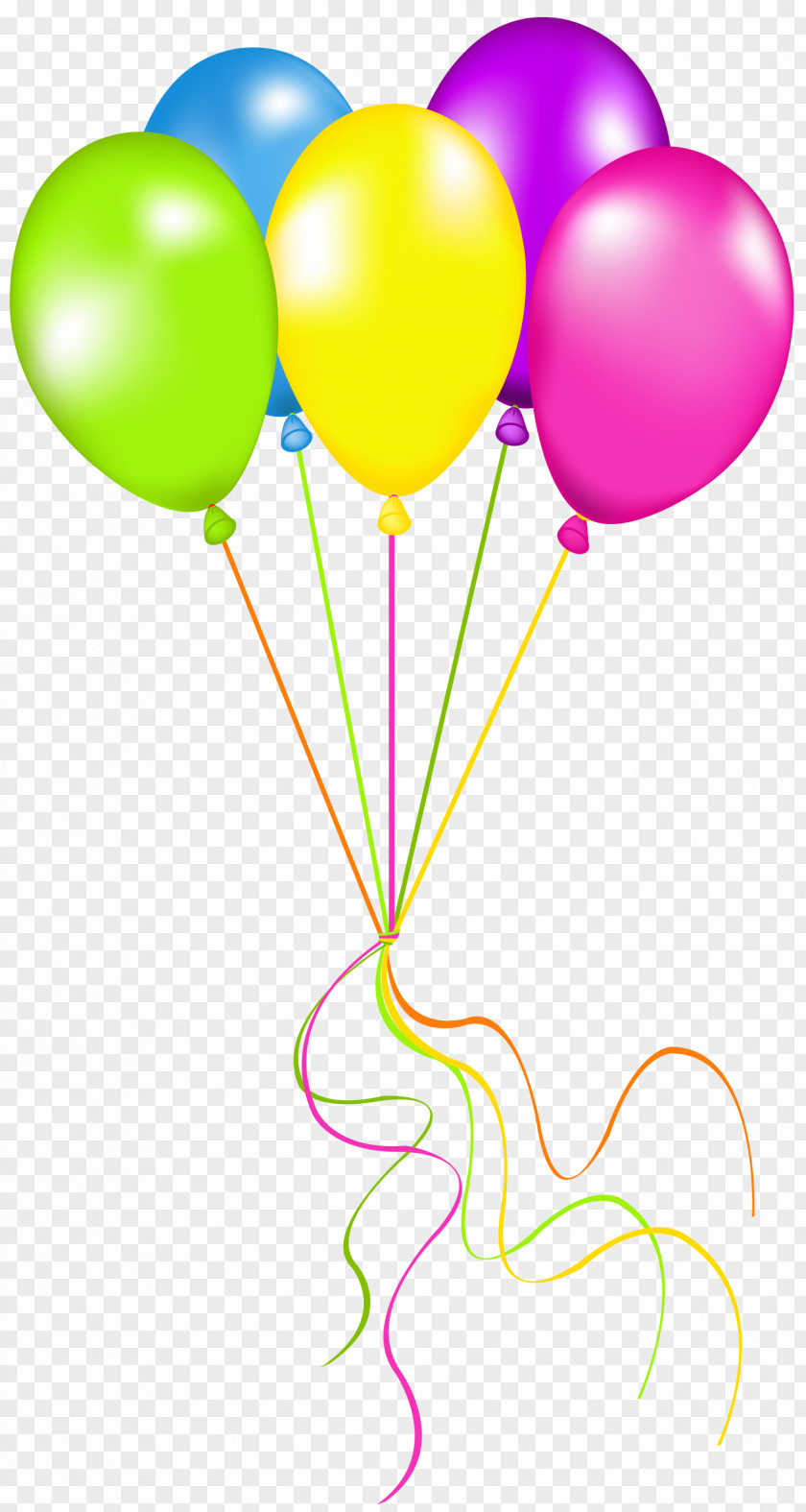 Neon Ribbon Cliparts Balloon Party Clip Art PNG