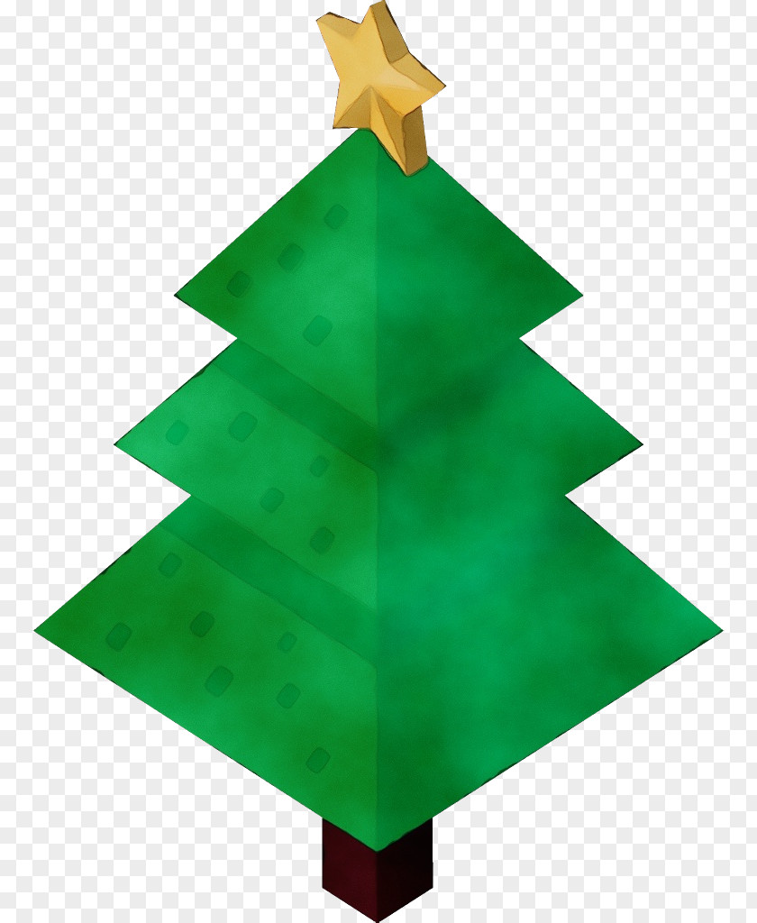 Evergreen Origami Christmas Tree PNG