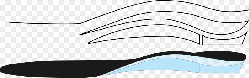 M Line Angle Clip ArtCopy Space Wave Arch Shoe Black & White PNG