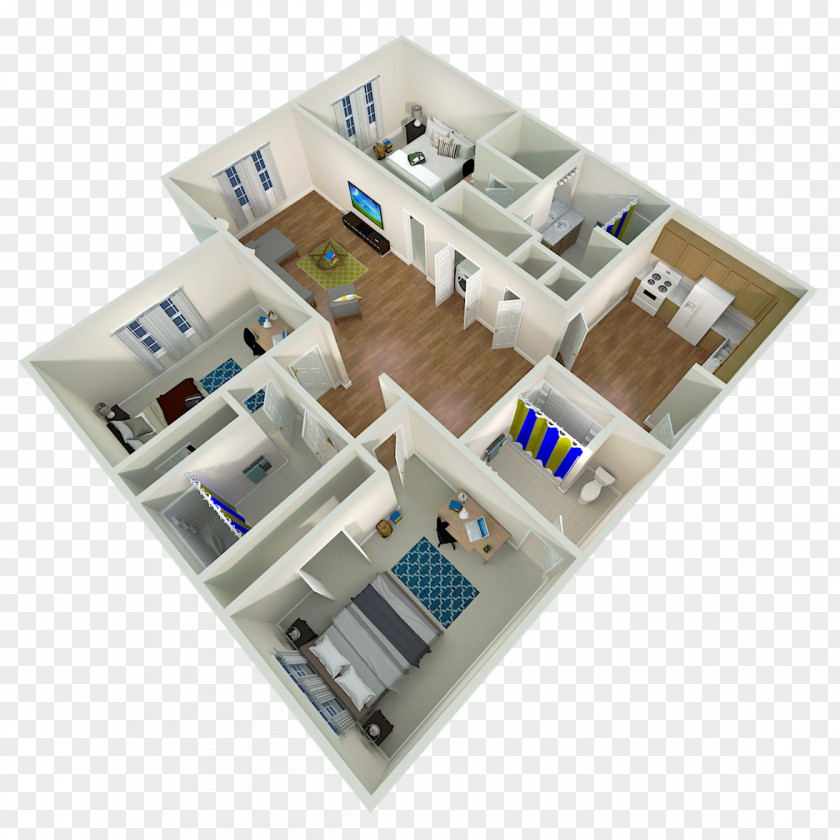 Apartment Floor Plan House Student Home PNG