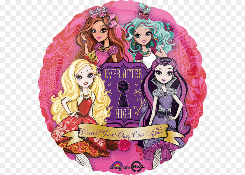 Barney And Friends Toy Balloon Birthday Ever After High Party PNG