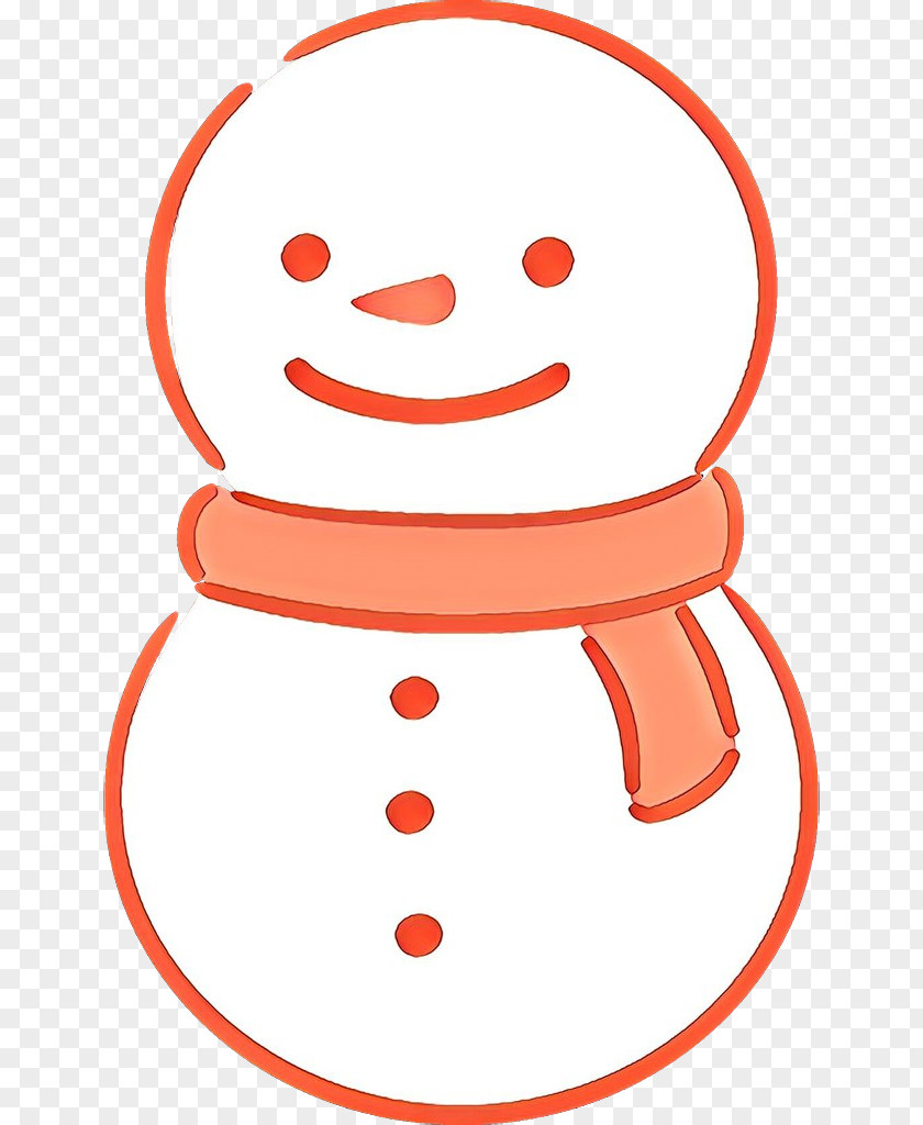 Line Art Smile Orange PNG