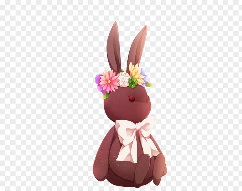 Cute Chocolate Bunny Easter Rabbit PNG