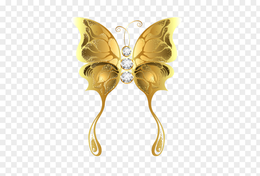 Jewelry,Butterfly Shape Jewelry Butterfly Gold Clip Art PNG