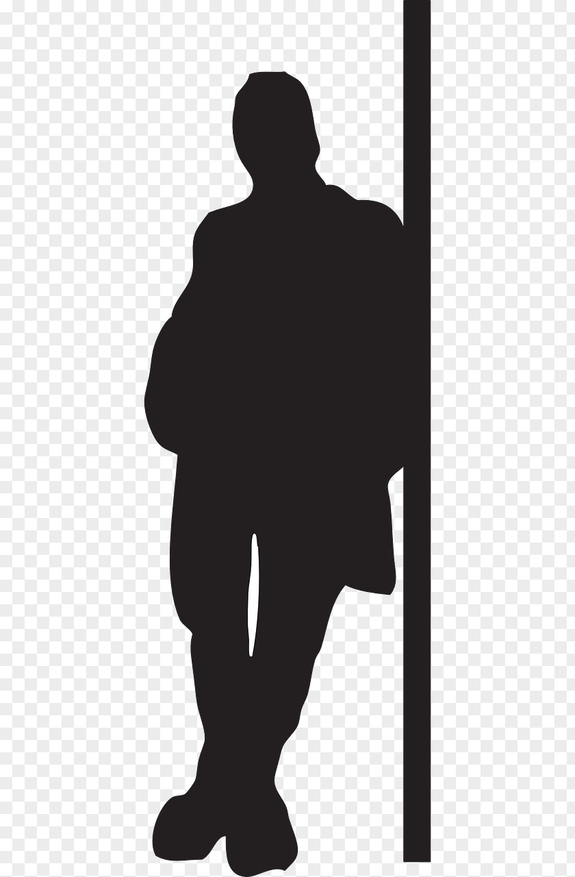 Man Silhouette Standing Clip Art Image Wall PNG