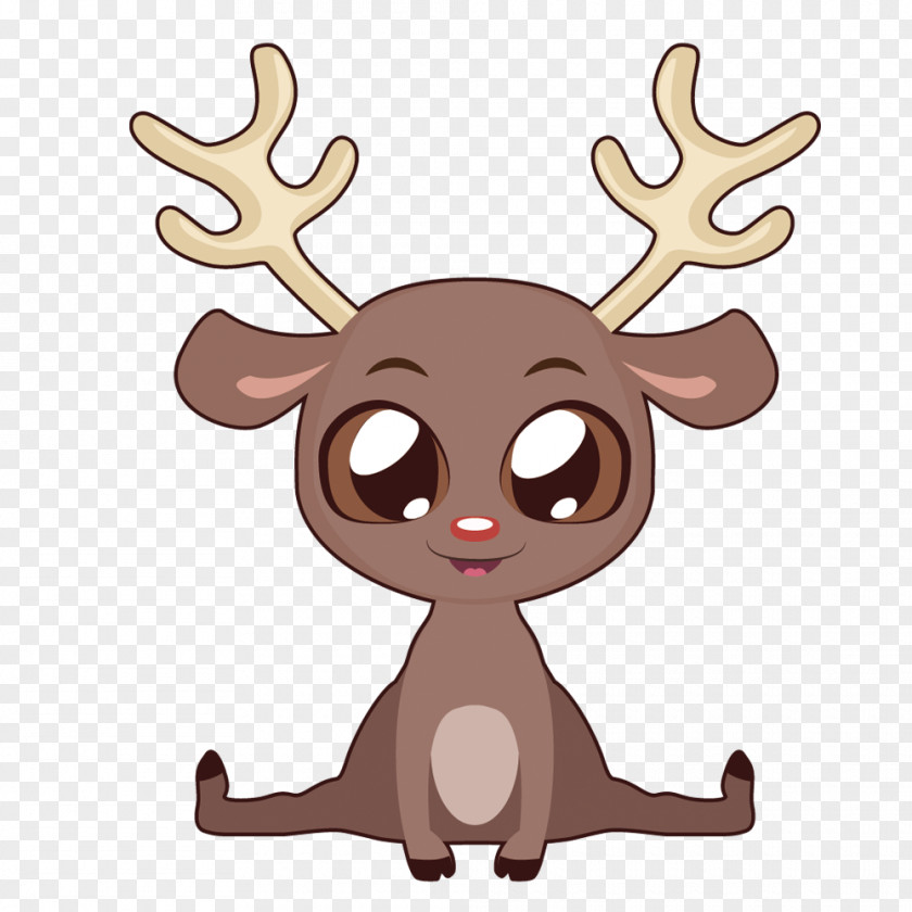 Fallow Deer Reindeer Santa Claus Vector Graphics Stock Illustration PNG