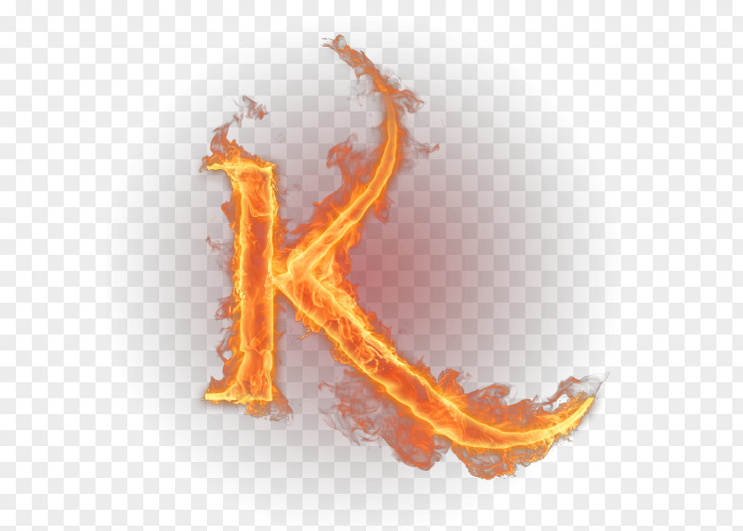 Fire Letter K English Alphabet Flame PNG