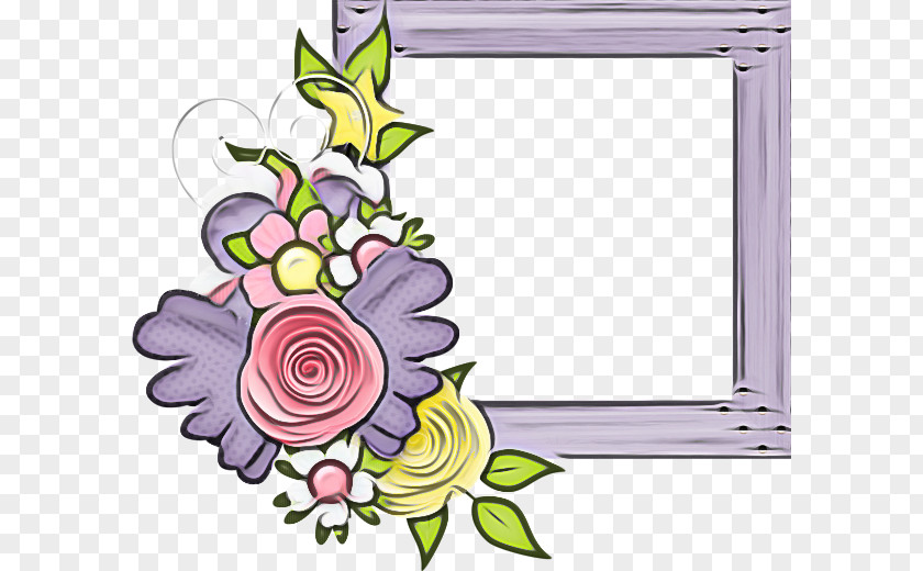 Rectangle Plant Rose Flower Drawing PNG