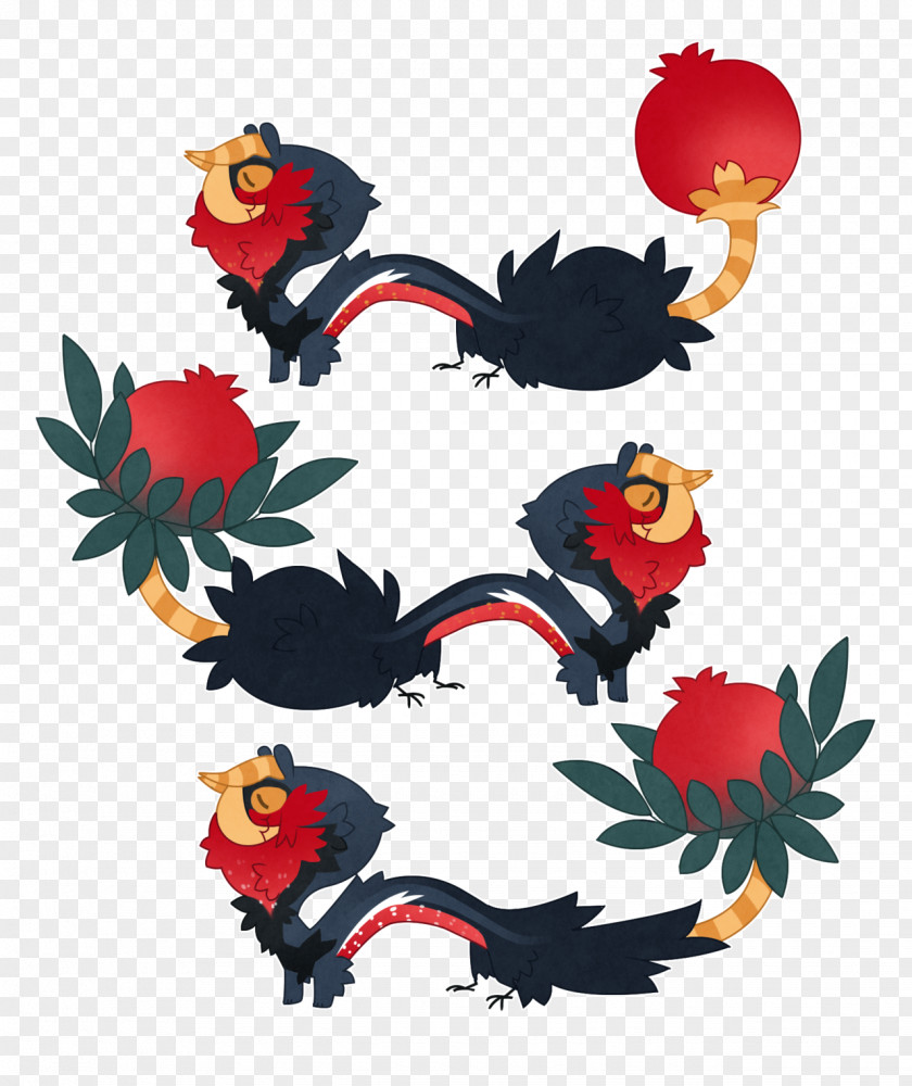 Pomegranates Rooster Beak Design M Clip Art PNG