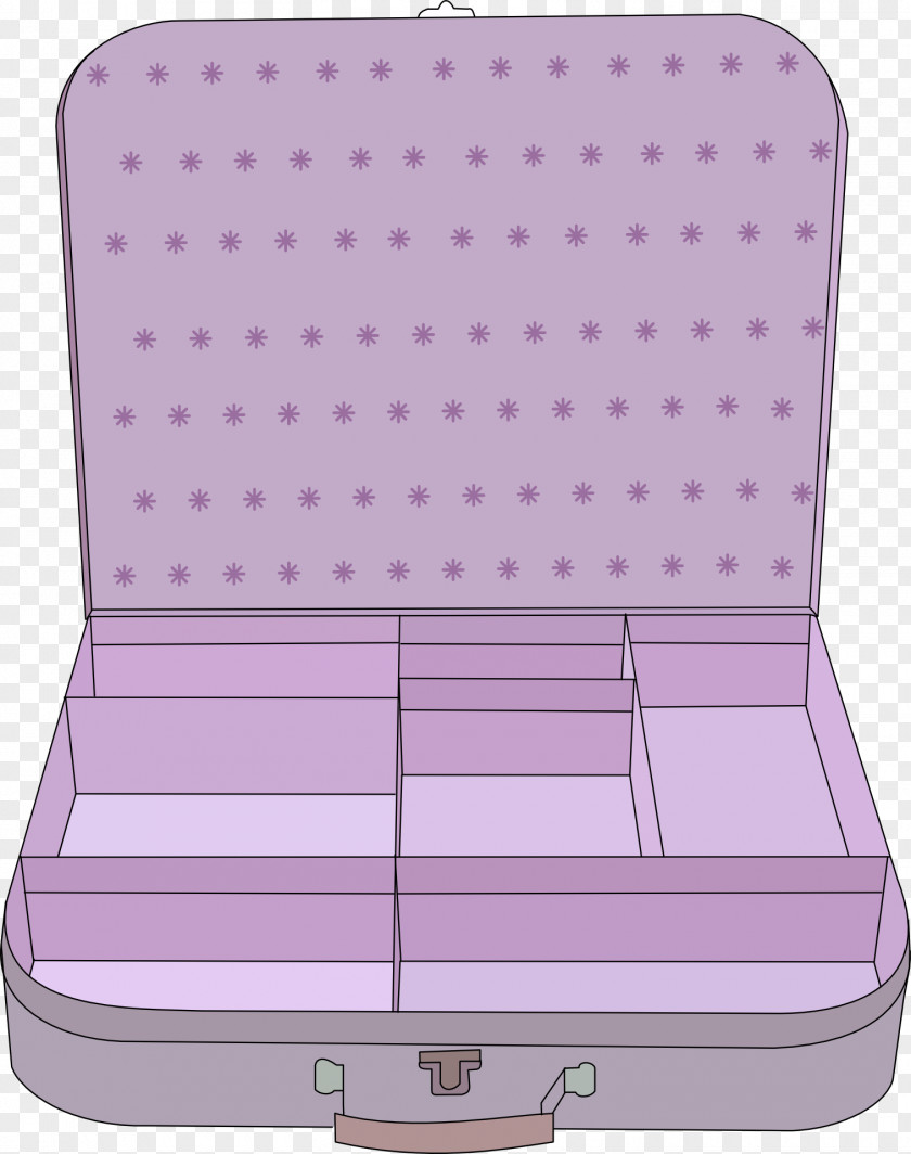 Purple Makeup Box Suitcase Baggage Clip Art PNG