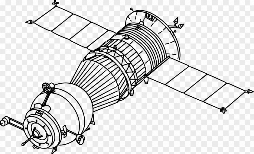 Satellite Soviet Space Program International Station Soyuz Spacecraft Drawing PNG