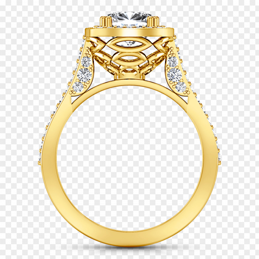 Yellow Ring Engagement Cubic Zirconia Jewellery Diamond PNG