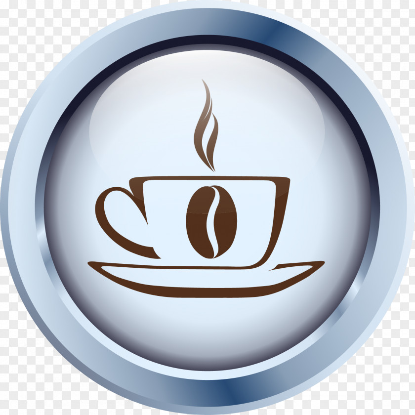 Coffee Pattern Vector Buttons PNG