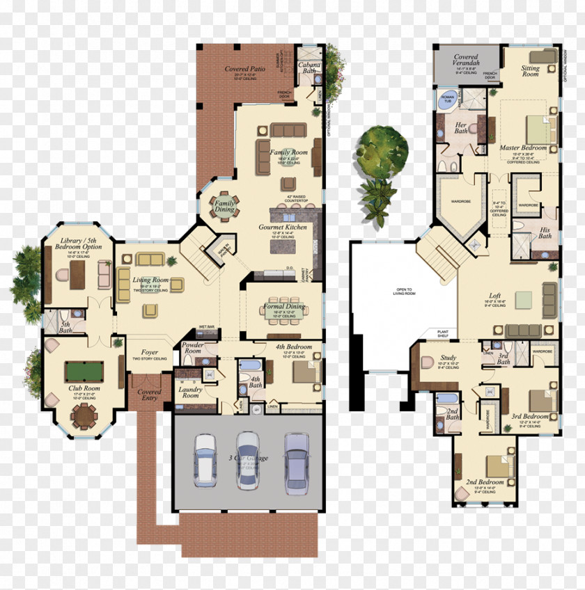 House Floor Plan Delray Beach Architecture PNG