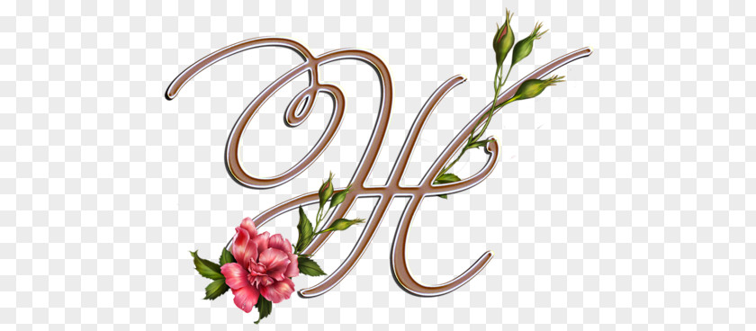 Letter Alphabet Writing Floral Design Decoupage PNG