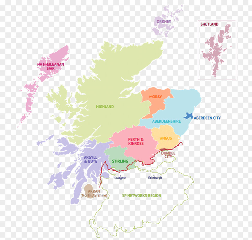 Map Scotland Blank Vector PNG