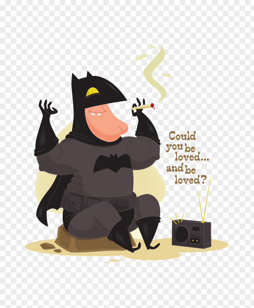 Smoking Batman Joker Cartoon PNG