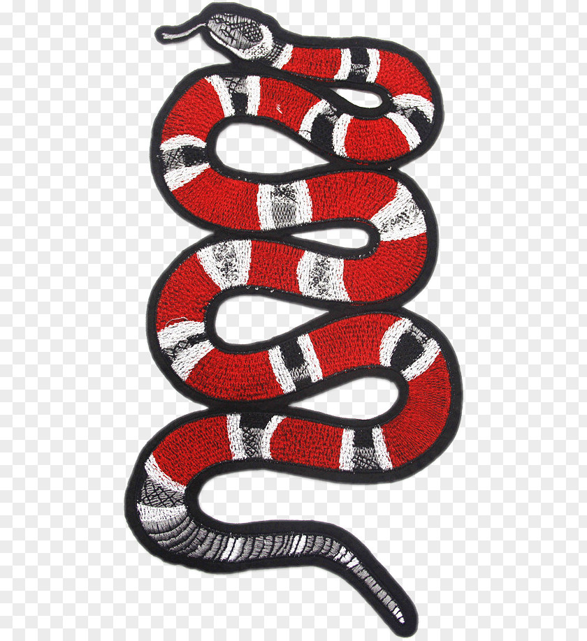 Snake Embroidered Patch Gucci Fashion T-shirt PNG