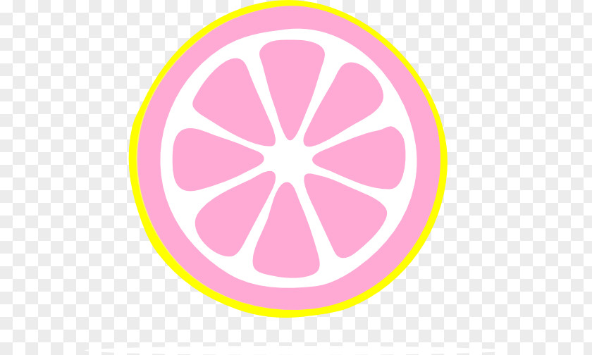Vector Lemon Slices Drawing Variegated Pink Clip Art PNG
