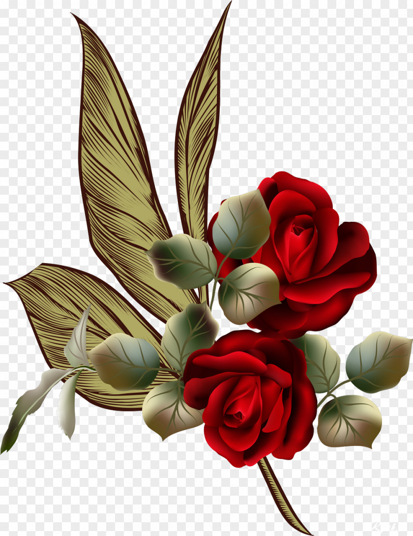 Beautiful Flower Garden Roses Clip Art PNG