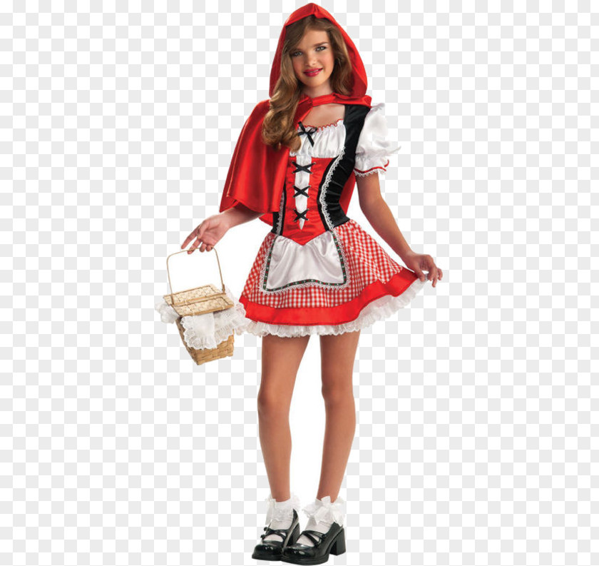 Child Little Red Riding Hood Halloween Costume Clothing Sizes BuyCostumes.com PNG