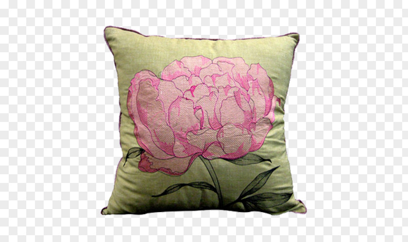Red Peony Pillow Moutan PNG