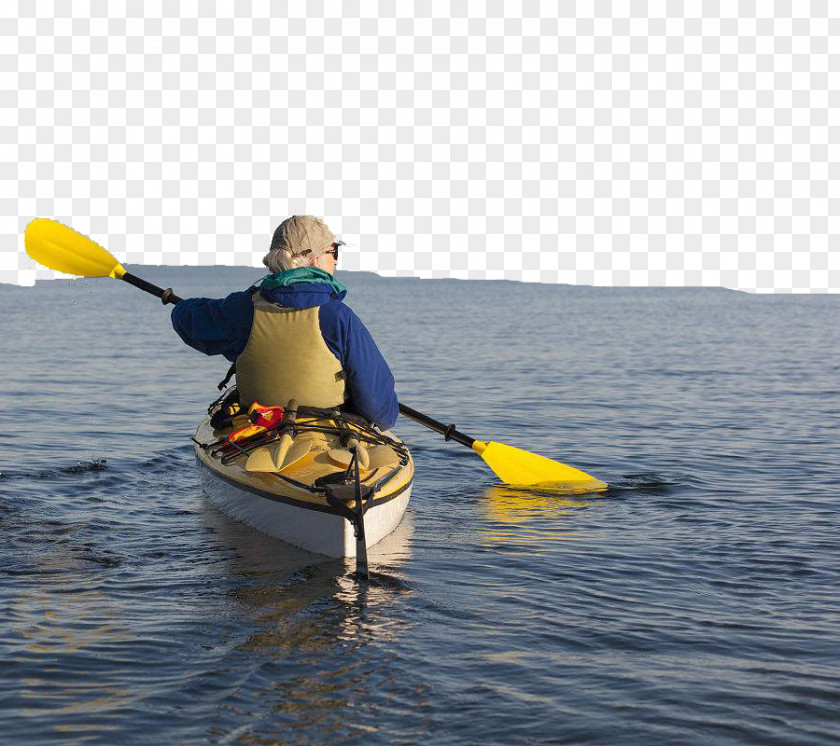 Sea Boating Man Kayak Oar Inland PNG