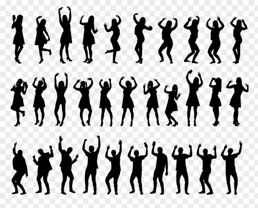 Sillhouette Dance Party Silhouette Photography PNG