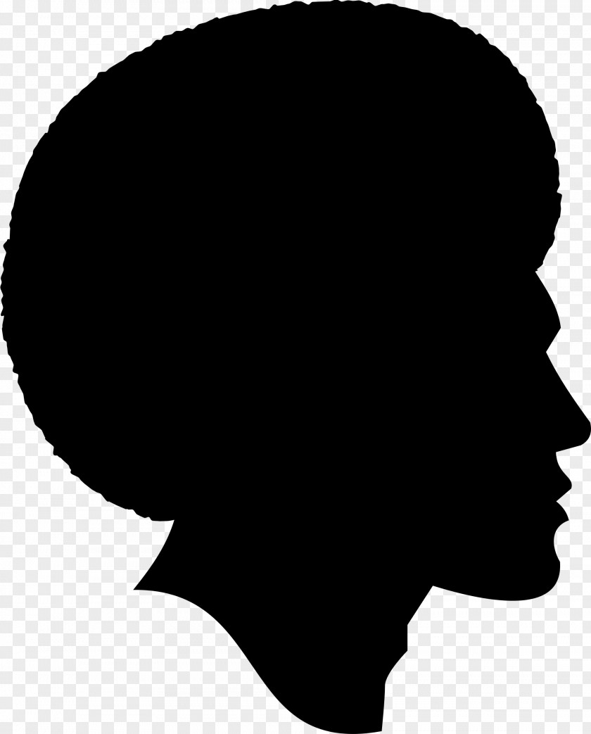 Afro Black Silhouette Male Clip Art PNG