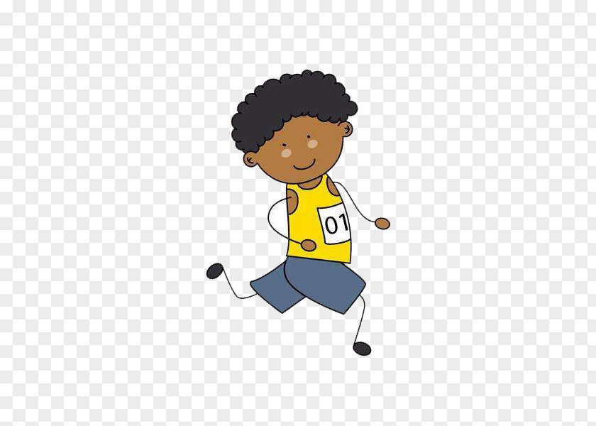 Running Boy Sport Cartoon Clip Art PNG