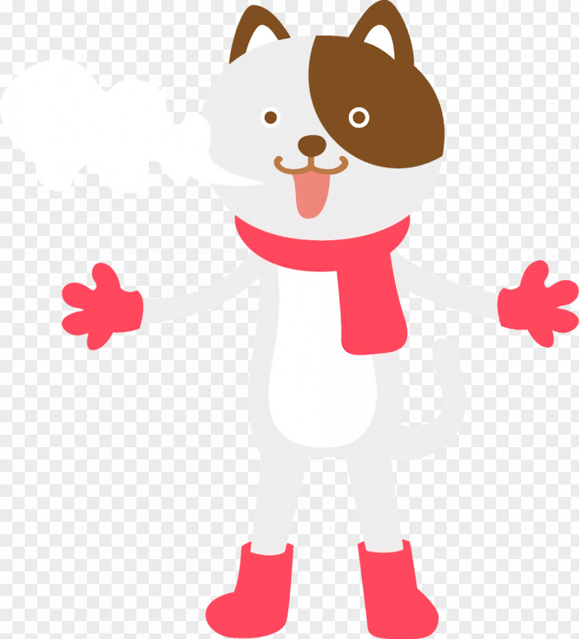 Tail Cartoon Winter Cat PNG