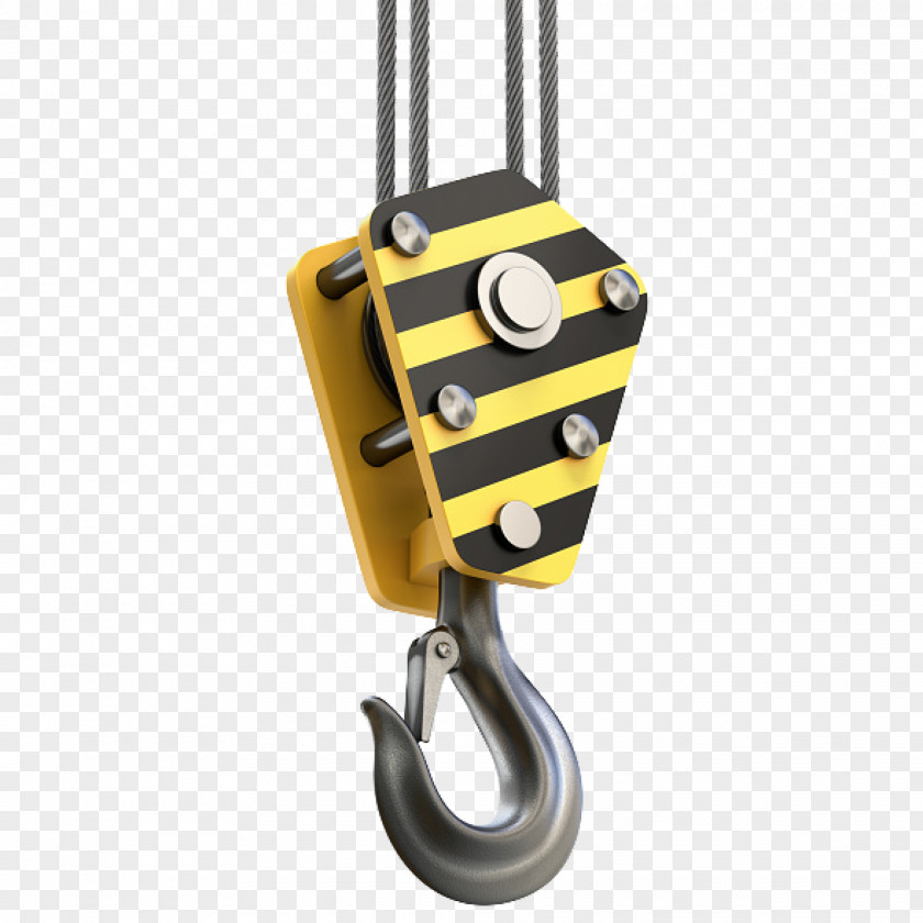 Crane Hook Lifting Pulley Illustration PNG