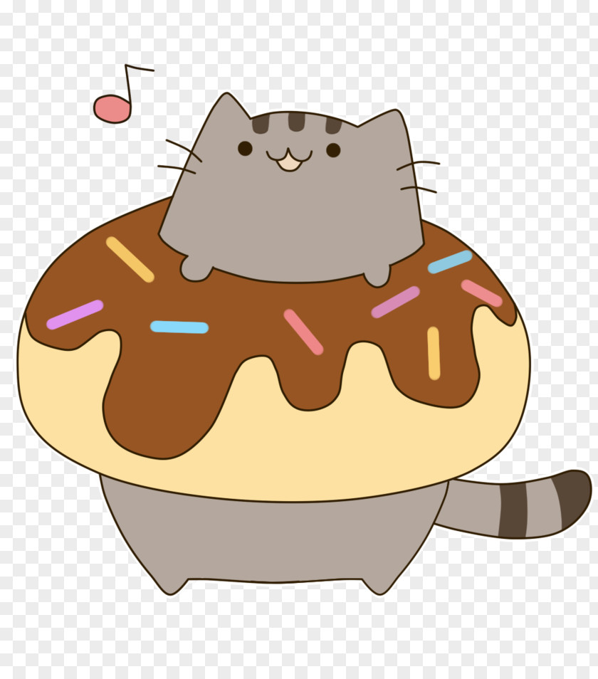 Donut Donuts Pusheen Cream Cat Cupcake PNG