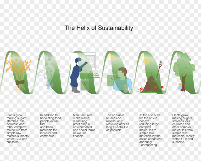 Natural Environment Helix Of Sustainability Waste Hierarchy Reuse Manufacturing PNG