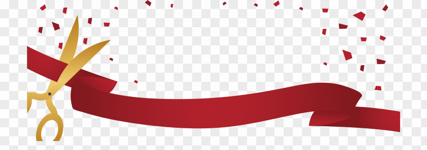 Red Ribbon Banner Euclidean Vector Opening Ceremony Clip Art PNG