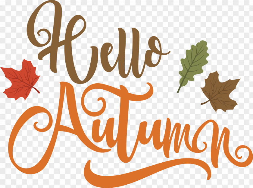 Romantic Handwriting, Hello Autumn Art Word Handwriting Computer File PNG