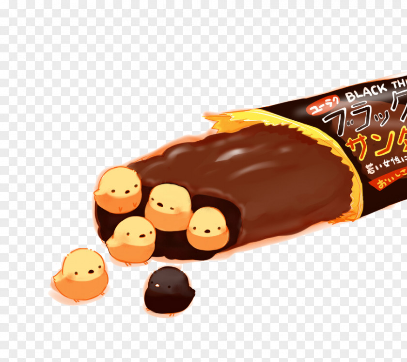 Chocolate Chick Stuffing Anpan Cartoon Illustration PNG