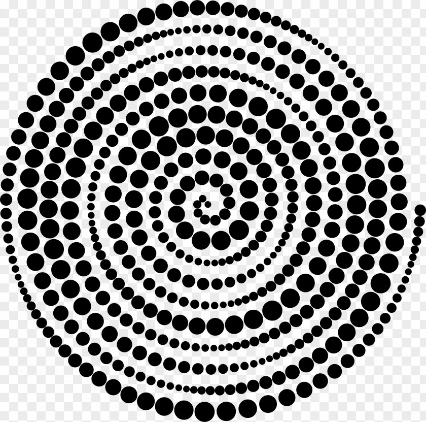 Circle Spiral Line Halftone PNG