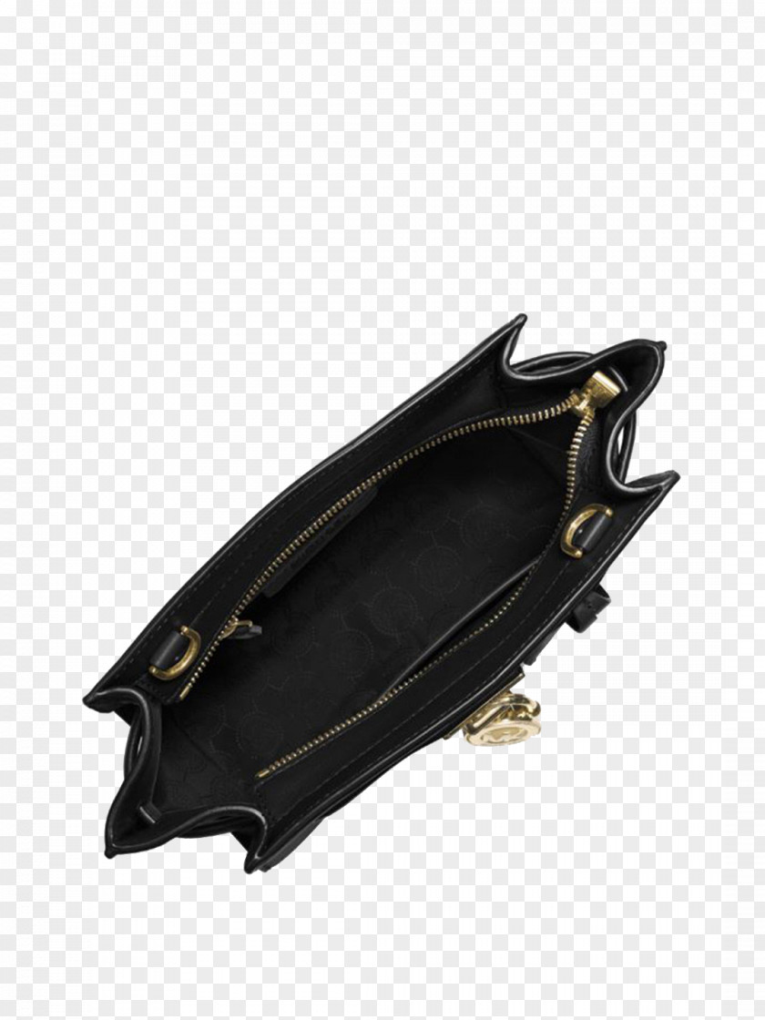Michael Kors Black Leather Shoulder Bag Handbag Designer Messenger PNG