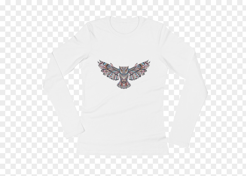 Tribal Owl Long-sleeved T-shirt Shoulder Bluza PNG