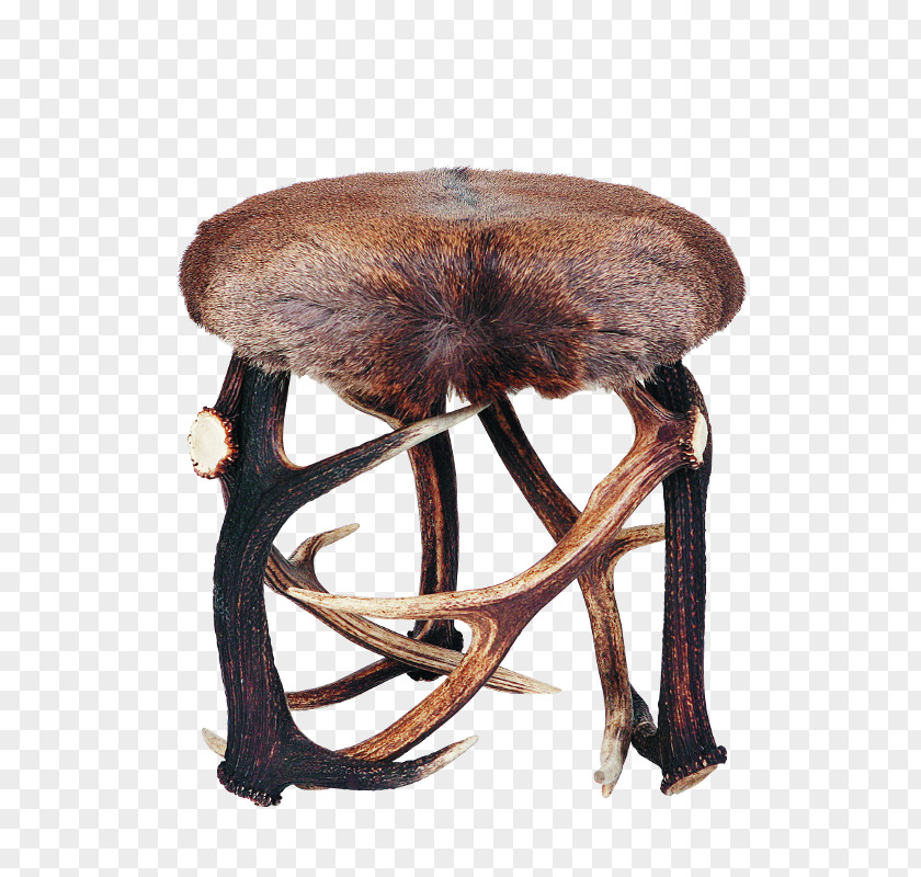 Antler Red Deer Stool Furniture Bont PNG