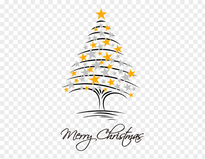 Christmas Tree Paper Sticker PNG