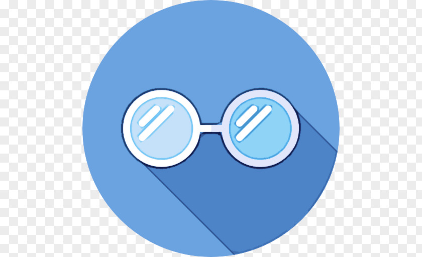 Electric Blue Goggles Glasses PNG