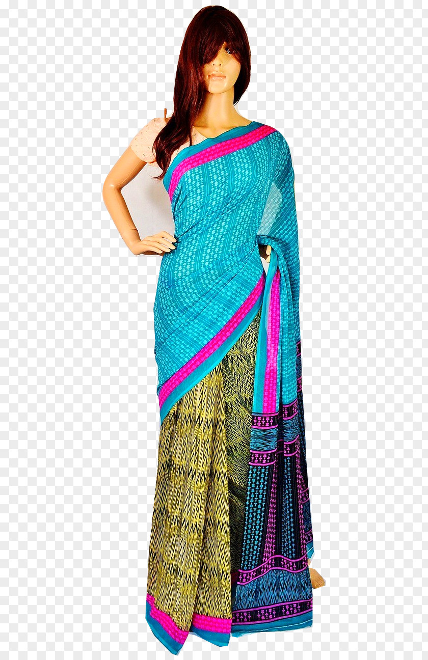 Green Bollywood Salwar Kameez Sari Dress Pattern PNG